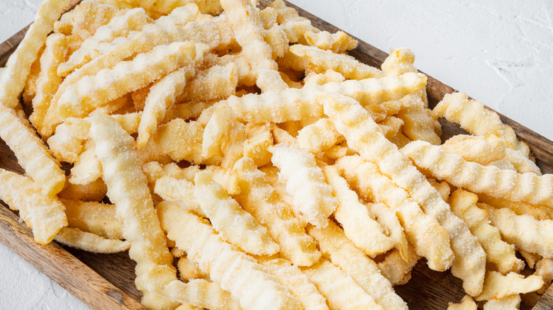 frozen fries on tray