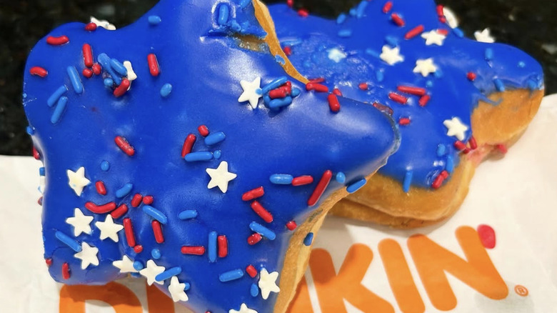 star-shaped donuts with blue frosting