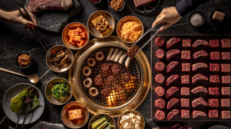 Array of food at Cote