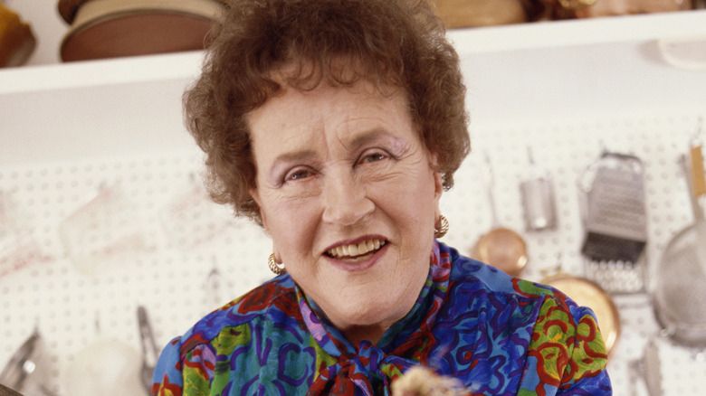 Julia Child in kitchen