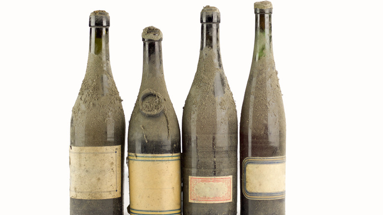Old bottles of wine