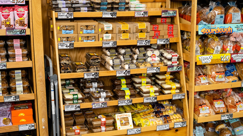 Trader Joe's bakery section with sheet cakes