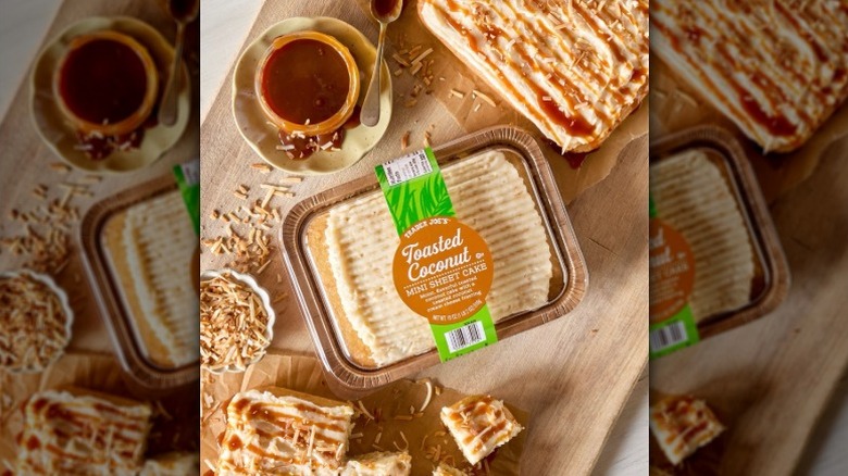 Trader Joe's mini sheet cake with caramel