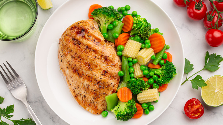 plate of grilled chicken