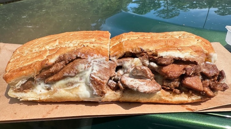 Melted cheese and steak sandwich from Potbelly Sandwich Works