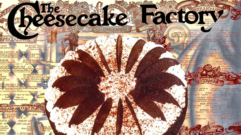 Cheesecake Factory menus and wordmark