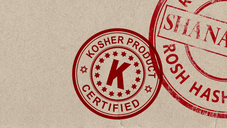 Kosher stamps on food packaging