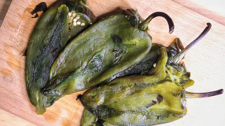 poblano peppers with skins removed
