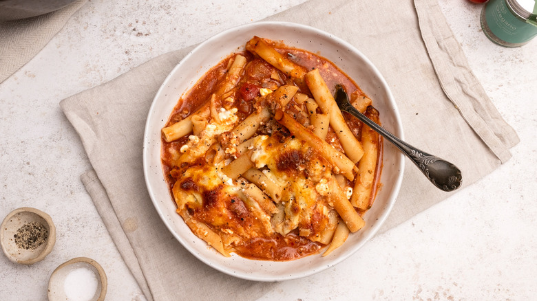 high-protein baked ziti