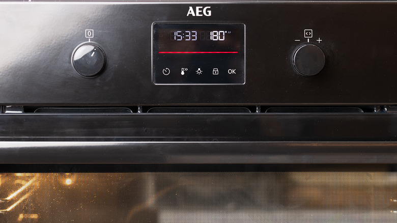 preheating an oven