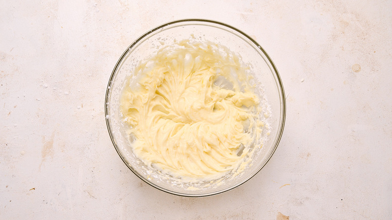 mascarpone and lemon combined in a bowl