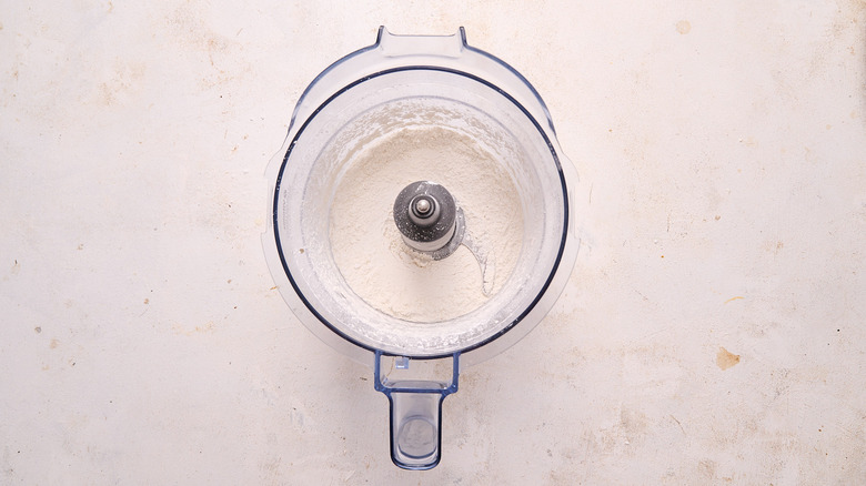 flour and sugar in a food processor