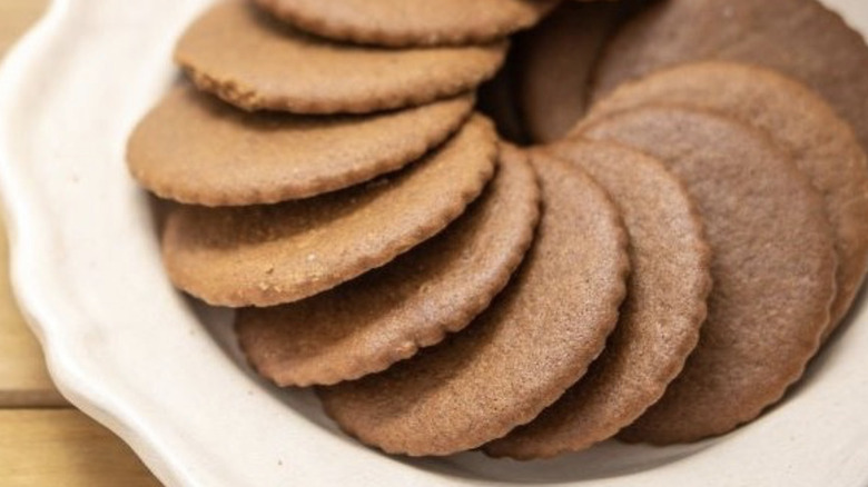 close up of Moravian cookies
