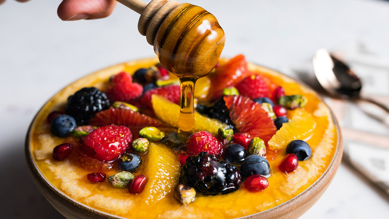 Overnight Polenta with Fruit & Nuts Recipe