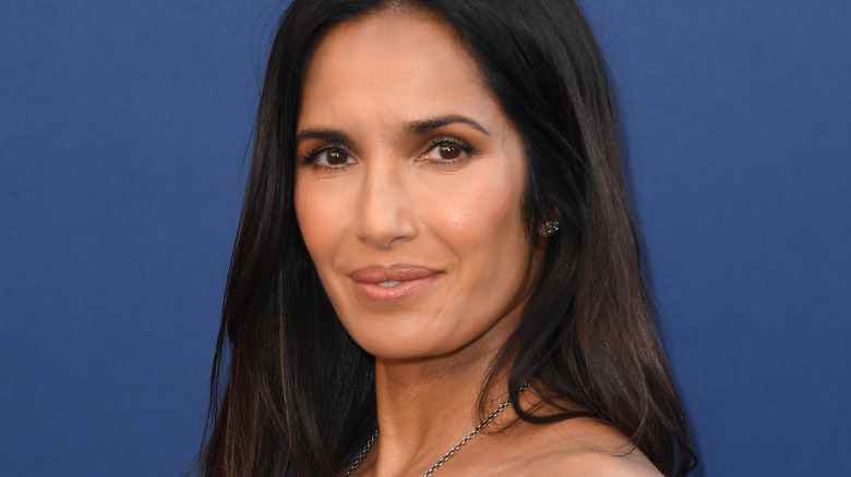 Padma Lakshmi smiling at event