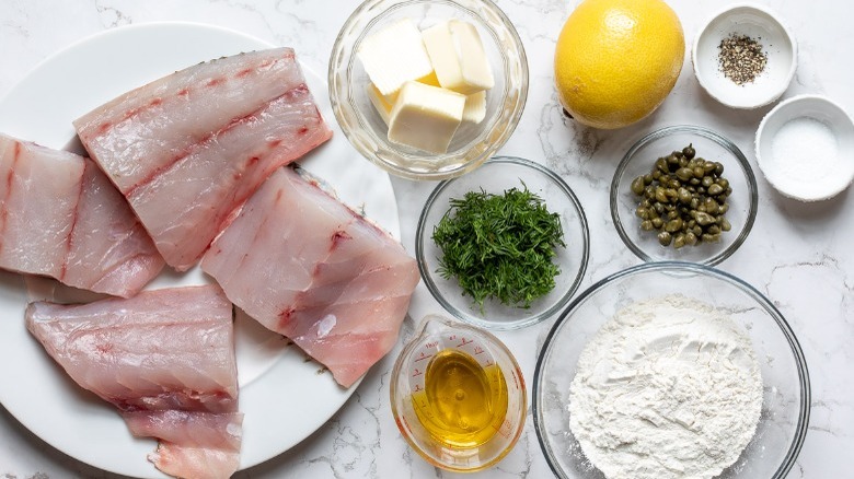 ingredients for seared rockfish