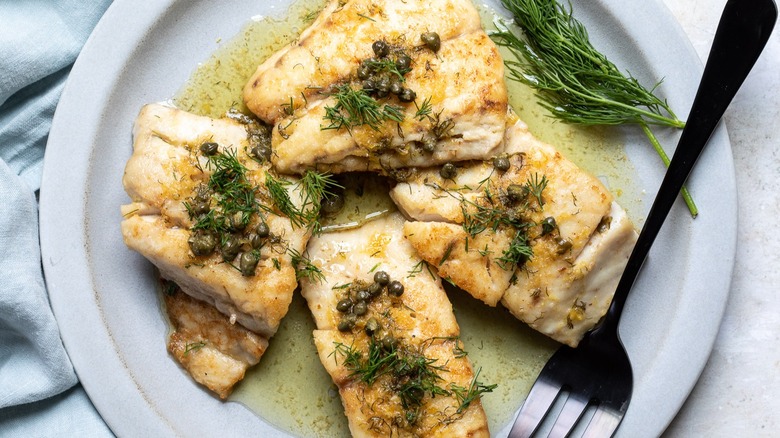 rockfish with capers and herbs