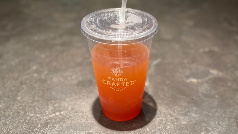 Mango guava tea with Panda Crafted logo