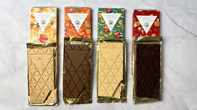 4 Compartés chocolate bars, unwrapped