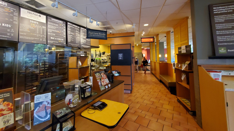Interior of a Panera Bread store
