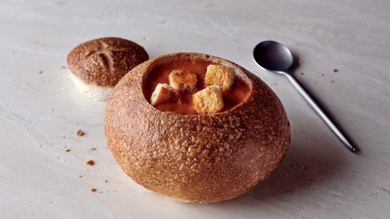 Panera soup in bread bowl