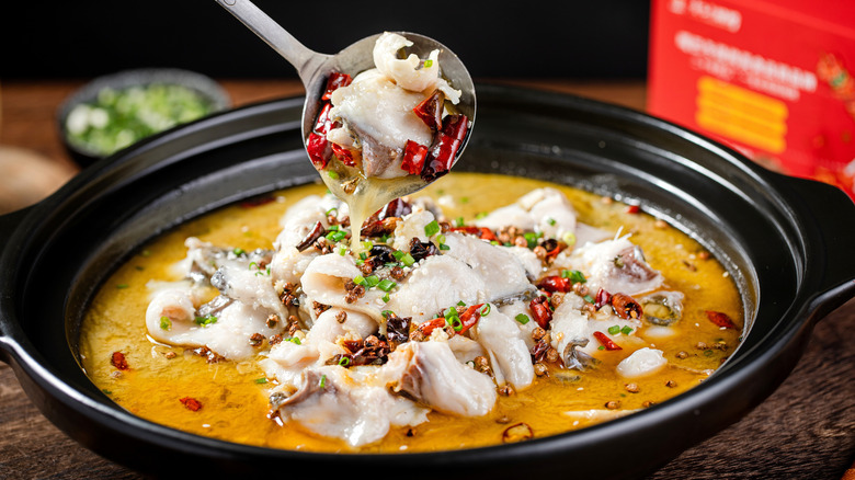 Fish with pickled mustard