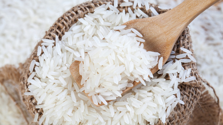 Sack of jasmine rice