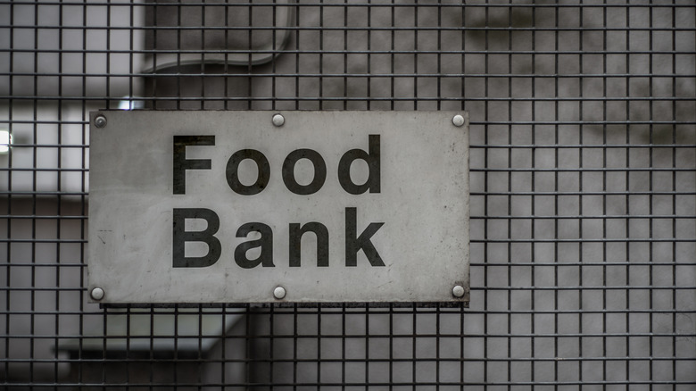 Food bank sign