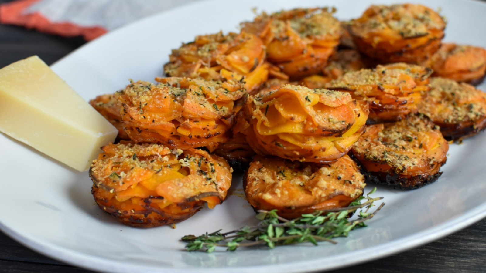 Parmesan Sweet Potato Stacks Recipe