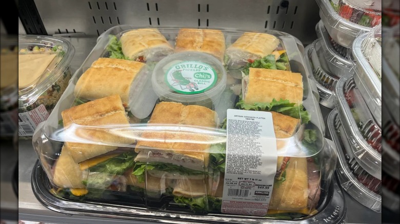 Display fridge with Costco's Artisan Sandwich Platter