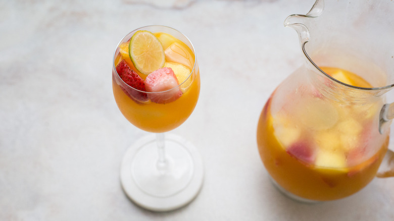 sangria served on table