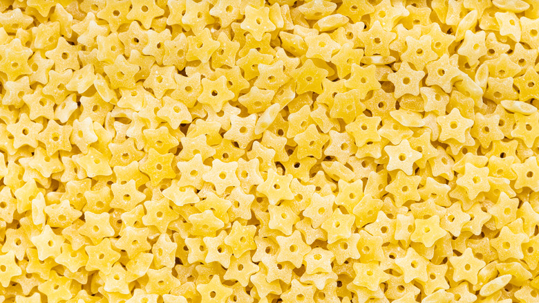 Stelline pasta, shaped like tiny stars