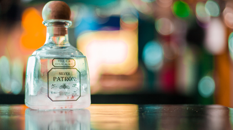 Bottle of Patrón Silver Tequila 