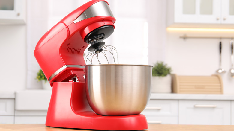 red stand mixer