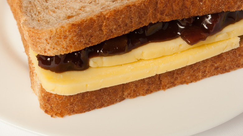 cheese and pickle sandwich