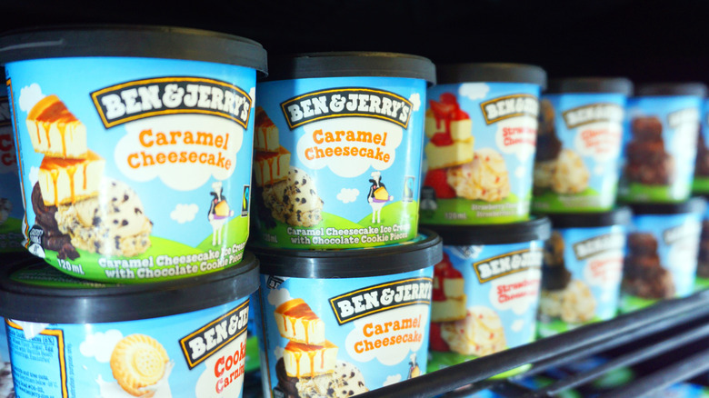 selection of Ben & Jerry's ice cream