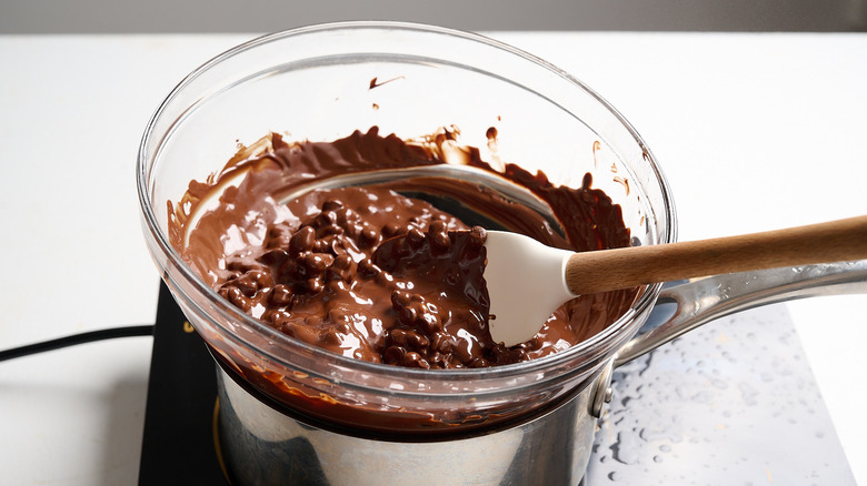 melting chocolate in a double boiler