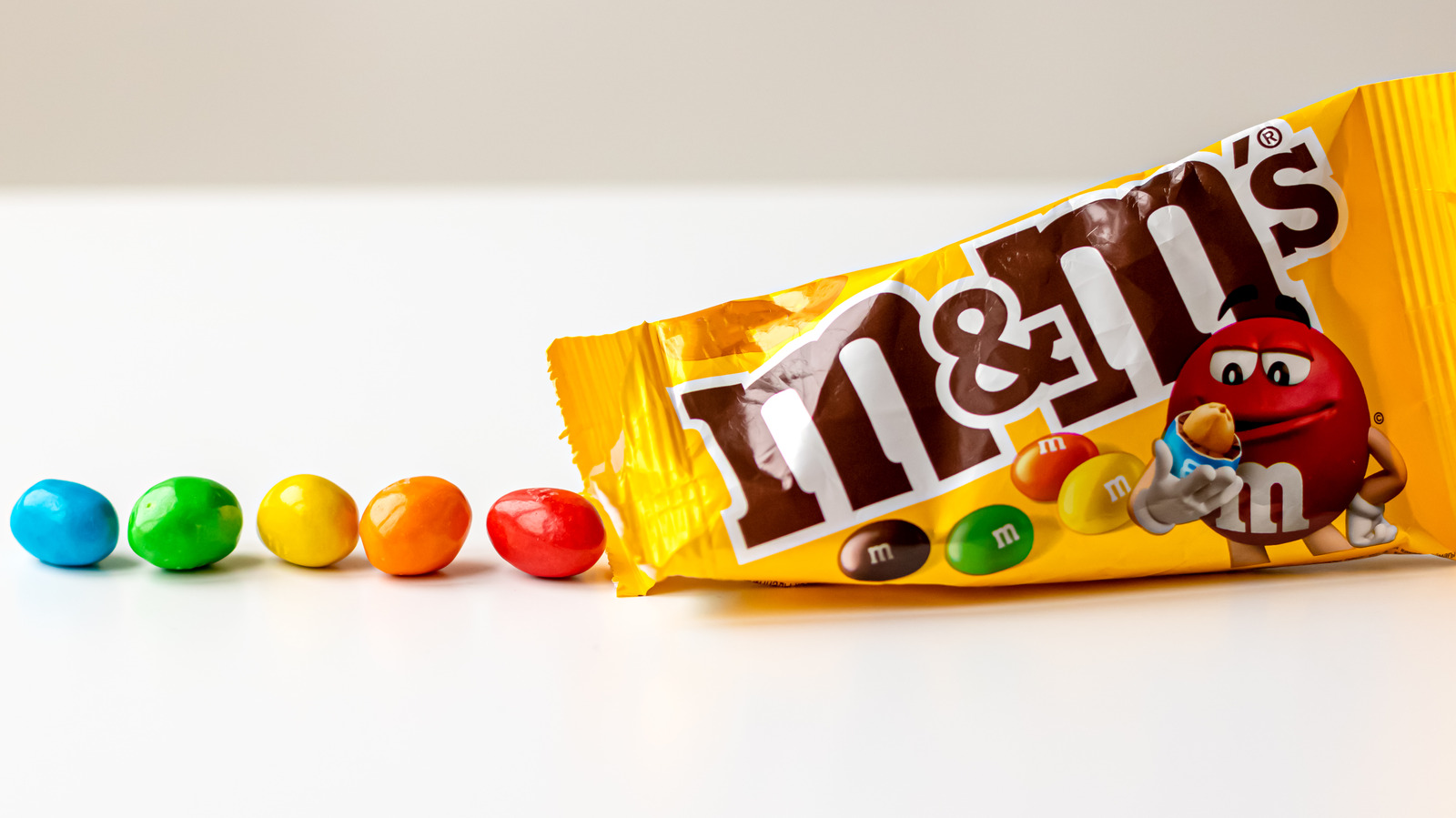 Peanut M&M's Lacked The Iconic Colorful Look When They Debuted