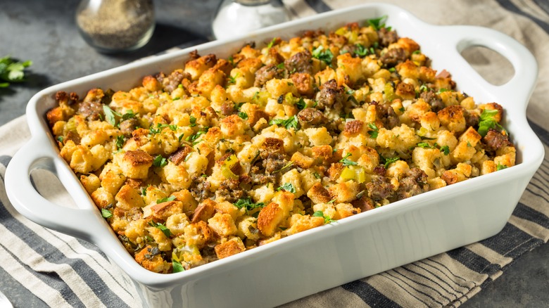 Tray of stuffing