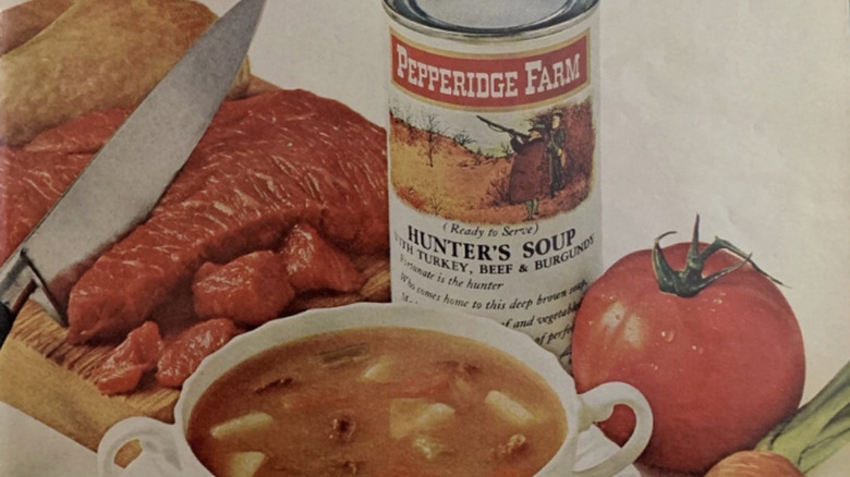 An ad shows Pepperidge Farm Hunter's Soup.
