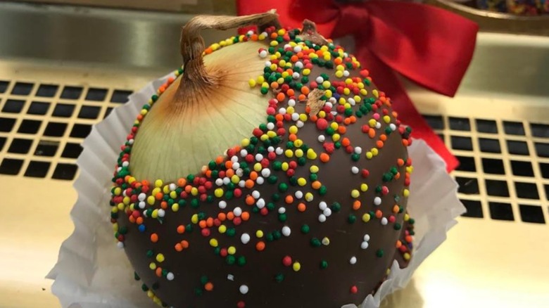 chocolate-covered onion 
