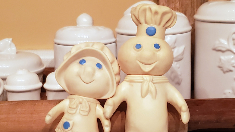Figurines of Poppin' Fresh and Poppie Fresh