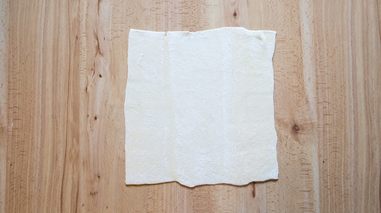 puff pastry sheet on table