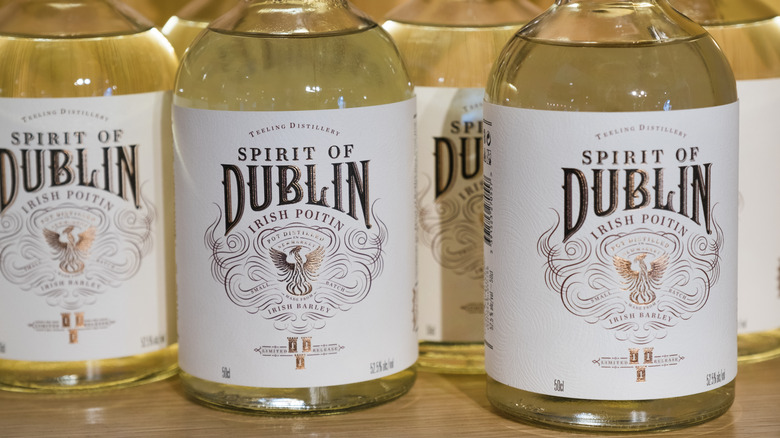 Bottles of Irish poitin