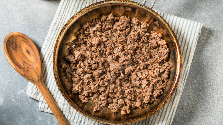 bowl of booked ground beef