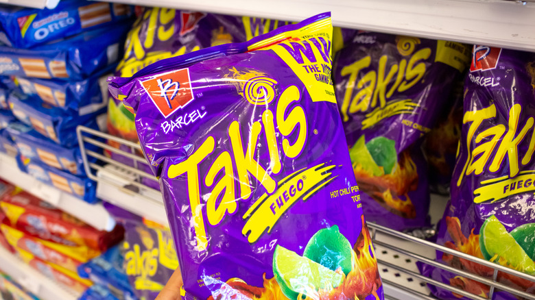 Bag of Takis in a grocery store