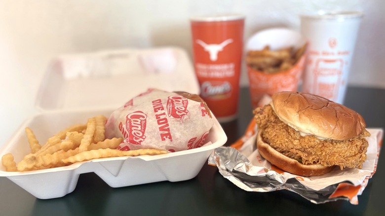 fried chicken sandwich meals with fries