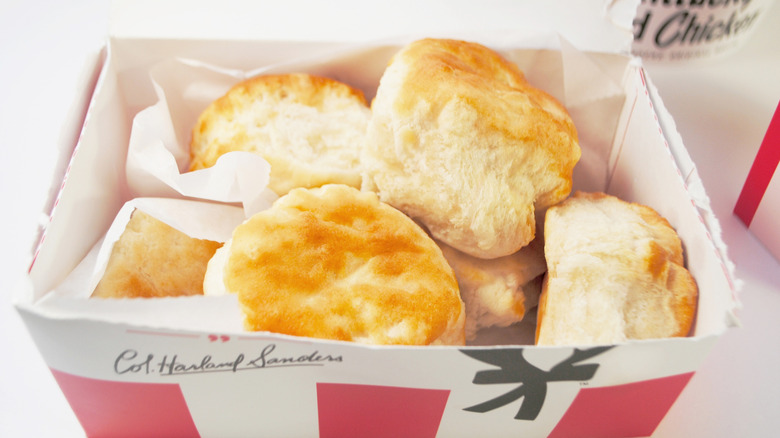 box of KFC biscuits