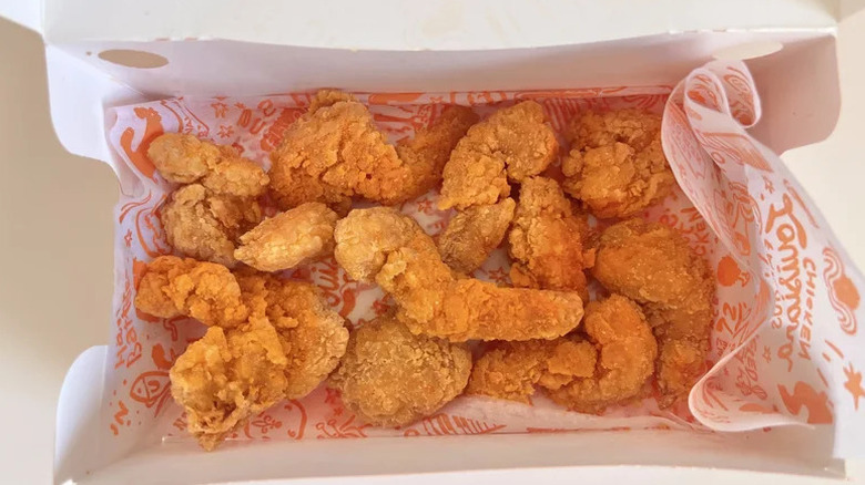 A box of Popeye's Shrimp Tackle Box