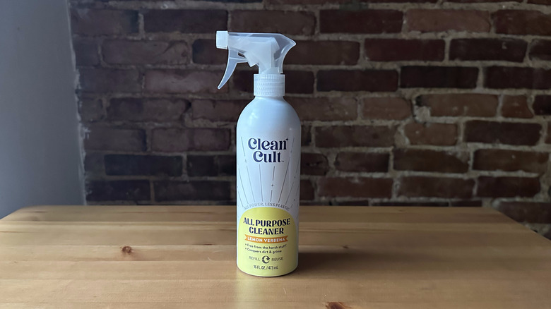 Clean Cult All Purpose Cleaner Lemon Verbena on wooden table